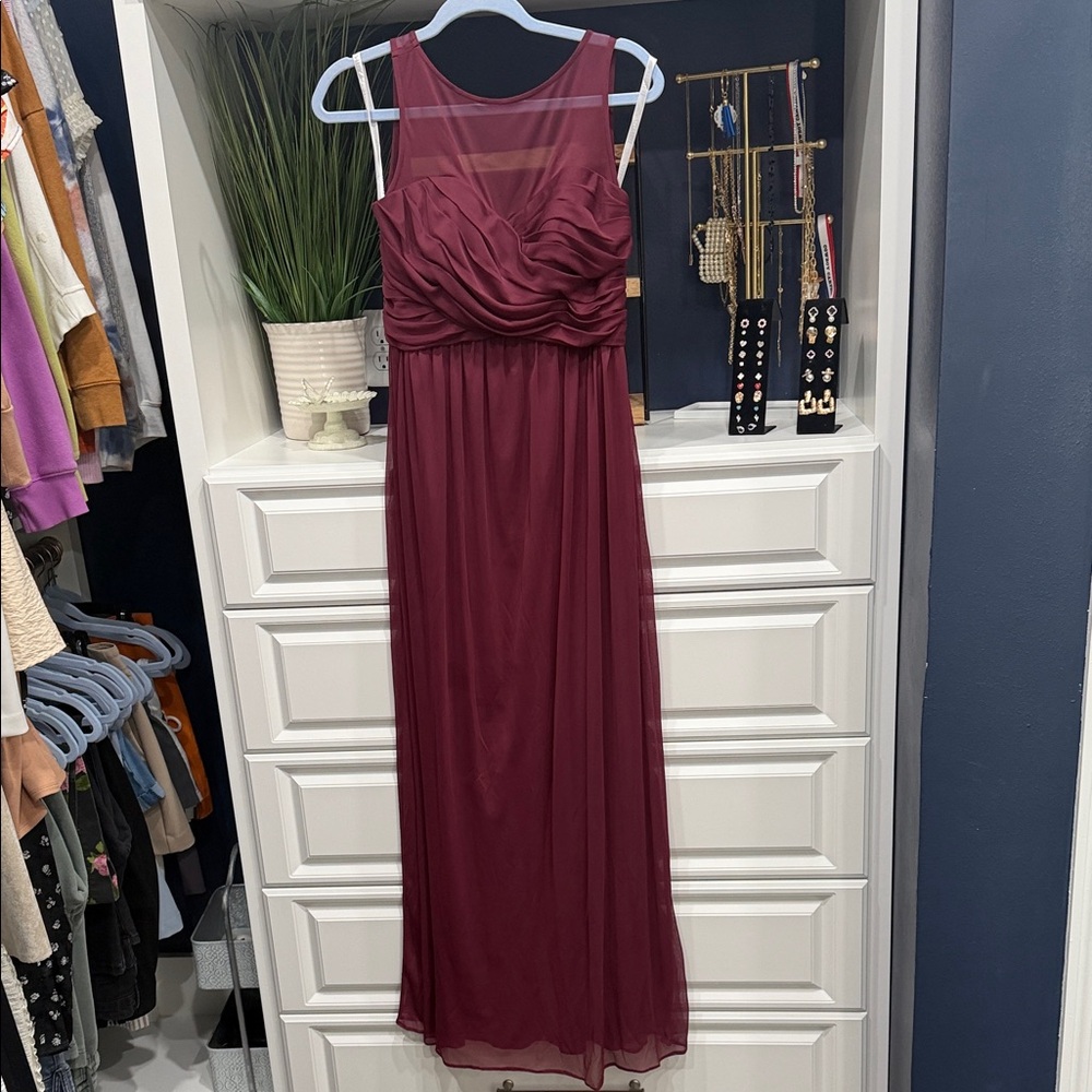 Davids Bridal Elegant Burgundy / Wine Evening Gown